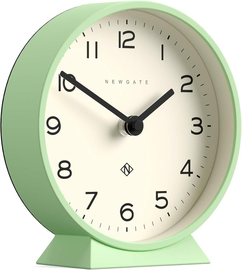 NEWGATE ® M Mantel Echo Desk Clock | Modern Round Design | Neo Mint Green | Easy to Read Numbers | Contemporary Style for Desk, Table, Shelf or Bedside - Image 2