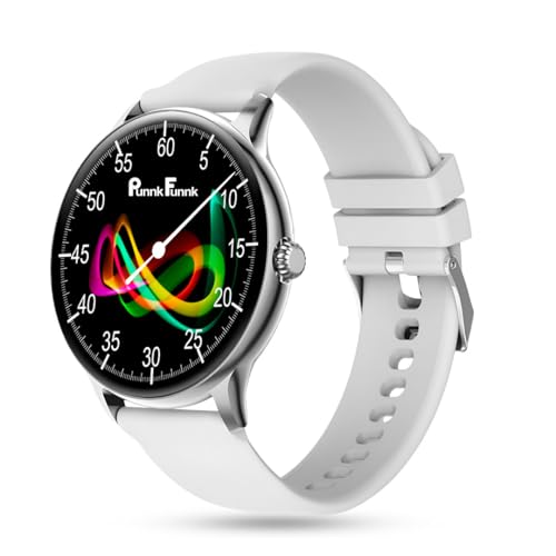 PunnkFunnk Glavito Round Dial Smartwatch with 1.49" AMOLED Display, Bluetooth Calling, Functional Crown Control, 100+ Sports Modes, IP67, Health Tracking, 100+ Watch Faces for Men & Women (Grey) - Image 1