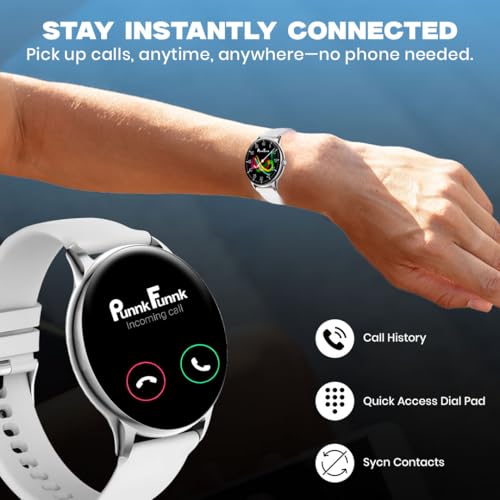PunnkFunnk Glavito Round Dial Smartwatch with 1.49" AMOLED Display, Bluetooth Calling, Functional Crown Control, 100+ Sports Modes, IP67, Health Tracking, 100+ Watch Faces for Men & Women (Grey) - Image 3