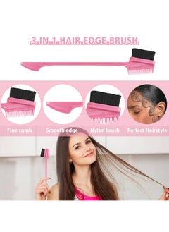 Goiple 8 Pieces Hair Styling Comb Set Teasing Rat Tail Brush for Edge&Back Brushing, Combing, Slicking Hair for Women Edge Brush Double Sided Edge Comb for All Hair Styles(edge control brush-8pcs)  - Image 4
