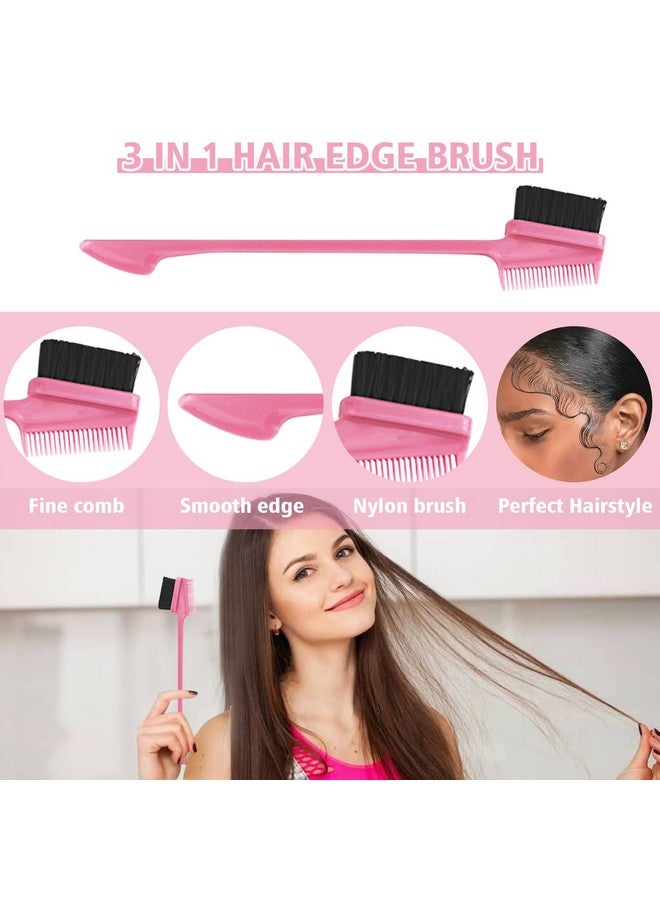 Goiple 8 Pieces Hair Styling Comb Set Teasing Rat Tail Brush for Edge&Back Brushing, Combing, Slicking Hair for Women Edge Brush Double Sided Edge Comb for All Hair Styles(edge control brush-8pcs) - Image 4