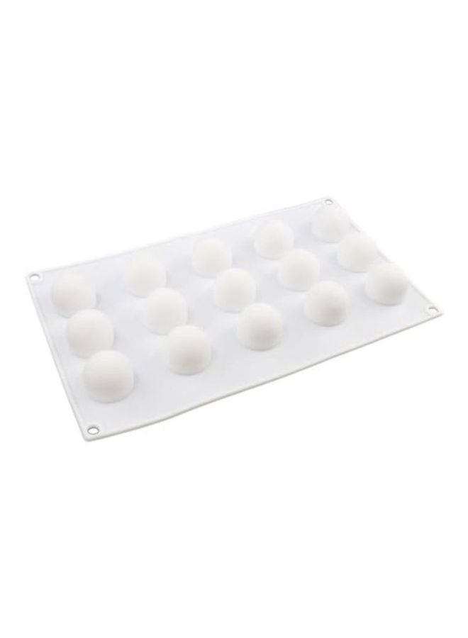 15-Grid Silicone Chocolate Baking Mould White 29x17x2.5cm - Image 4