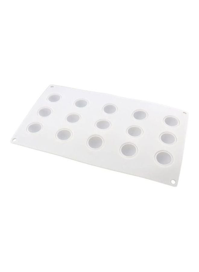 15-Grid Silicone Chocolate Baking Mould White 29x17x2.5cm - Image 3