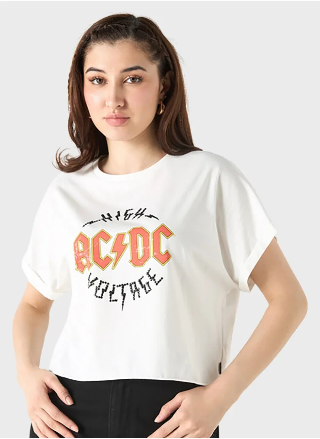 اس بي كاركترز Printed Crew Neck T-Shirt