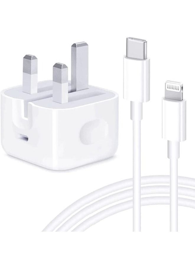 SHOPI - 20W USB Type C Fast Charger for iphone13 PD Power Delivery 3.0 Adapter Plug white - Image 1
