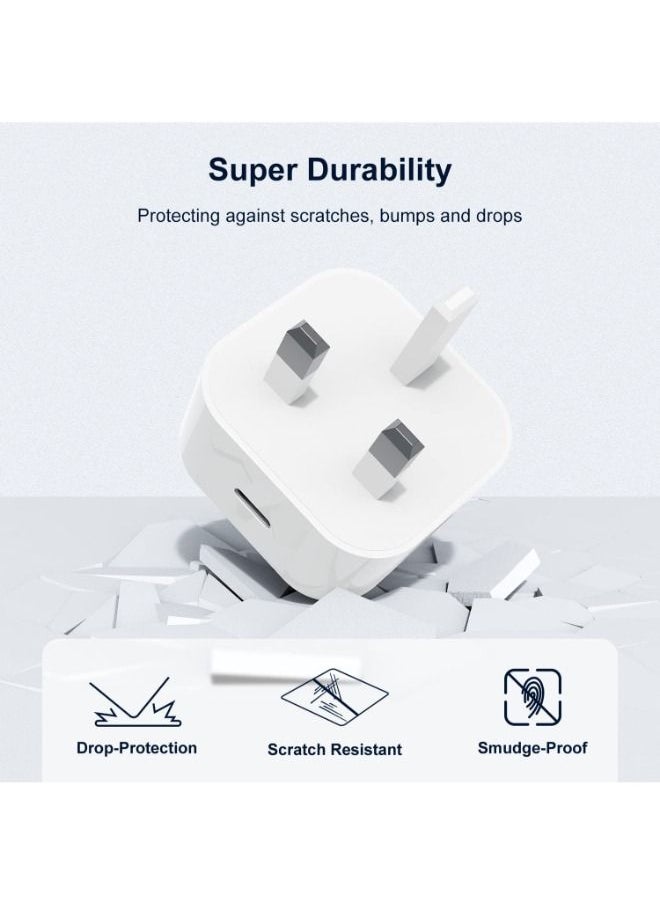 SHOPI - 20W USB Type C Fast Charger for iphone13 PD Power Delivery 3.0 Adapter Plug white - Image 1