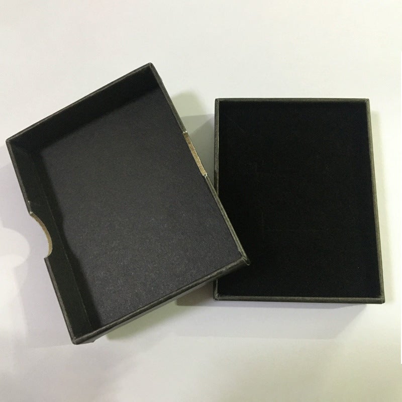 Generic Square Jewelry Gift Box Set for Necklace Bracelet Earrings Black paper box (7*9cm)