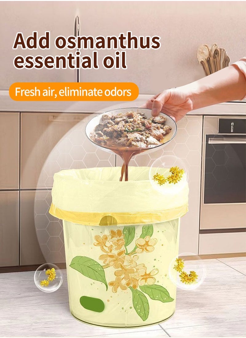 Beirui 60pcs Disposable Garbage Bag, Cinnamon Fragrance, No Tear Garbage Bag, Suitable for Kitchen, Dining Room, Bathroom, Living Room, Office, etc.  - Image 4