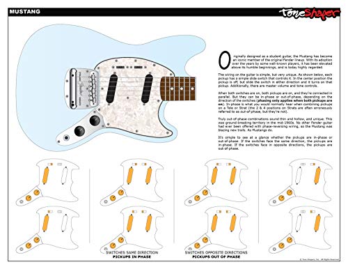 ToneShaper Guitar Wiring Kit, For Fender Mustang (Black Switches) - Image 2