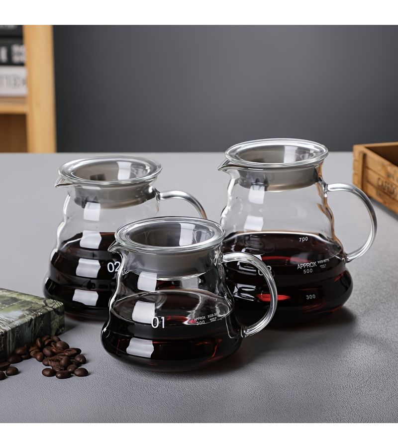 High Borosilicate Glass Coffee Sharing Pot 500ml Family Cloud Pot - Image 2