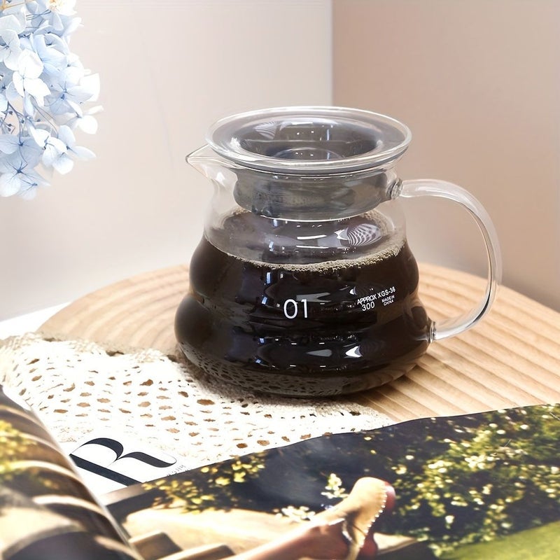 High Borosilicate Glass Coffee Sharing Pot 500ml Family Cloud Pot - Image 1