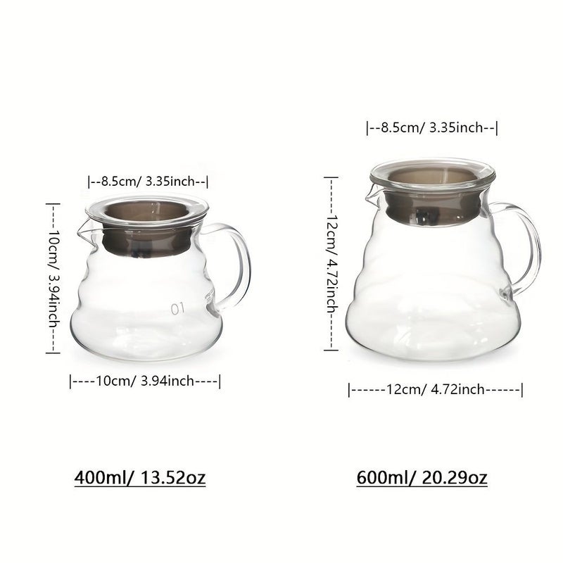 High Borosilicate Glass Coffee Sharing Pot 500ml Family Cloud Pot - Image 3