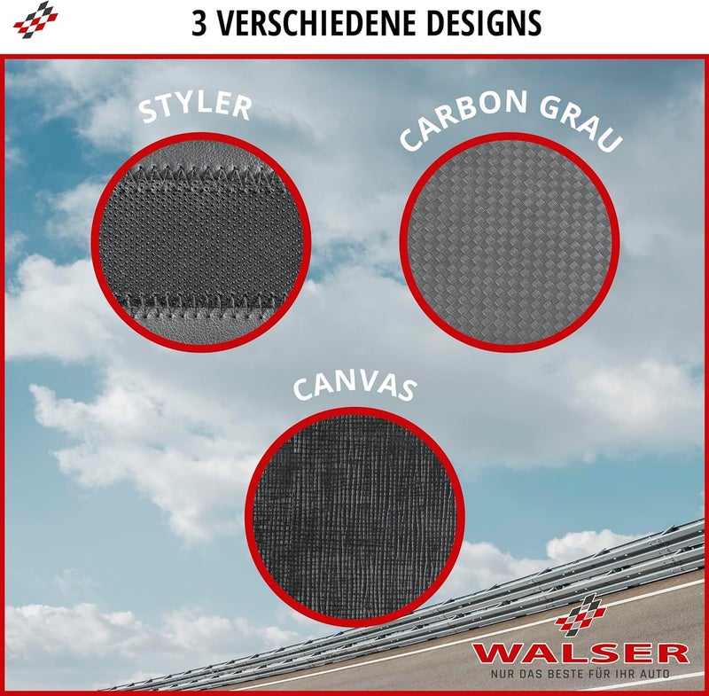 Walser Steering Wheel Cover Soft Grip Hollow Black/Grey, Car Steering Wheel Cover, Steering Wheel Protector, Steering Wheel Accessories with Non-Slip Coating, Universal Size - Image 3