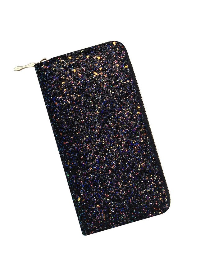 KUKOO محفظة لامعة للنساء حقيبة هاتف طويلة لامعة حافظة بطاقات للسيدات - Image 1