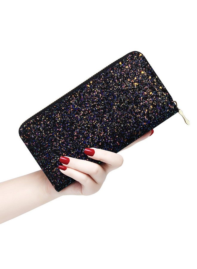 KUKOO محفظة لامعة للنساء حقيبة هاتف طويلة لامعة حافظة بطاقات للسيدات - Image 2