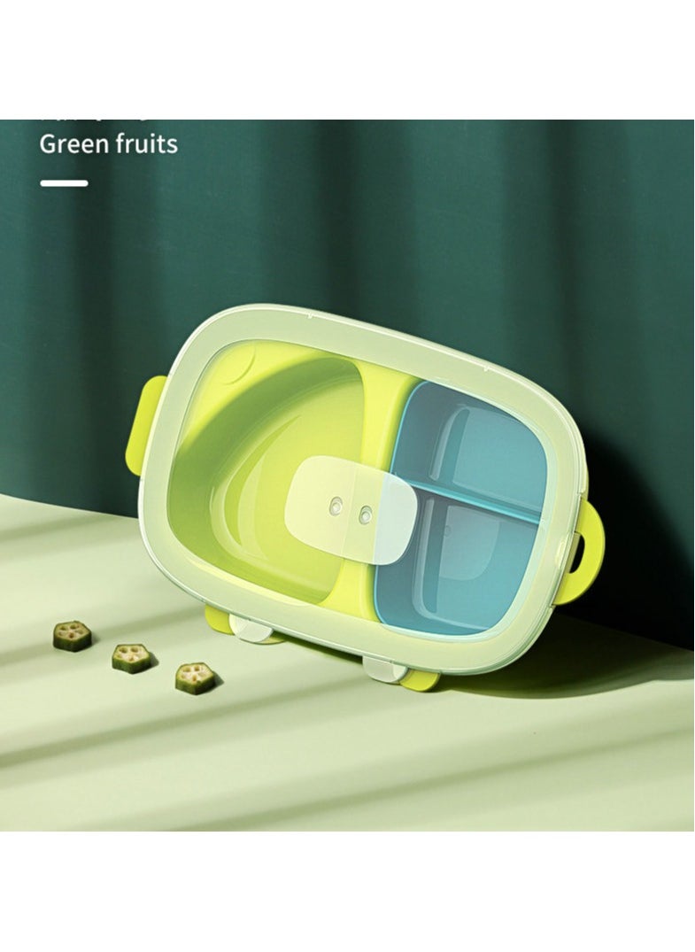 Hogokids - Hogokids Baby Feeding , Food grade Silicone Baby Tableware ,  Baby  Plates Non-Slip Infant Dinnerware , Baby Self Feeding Utensils（Green） - Image 1