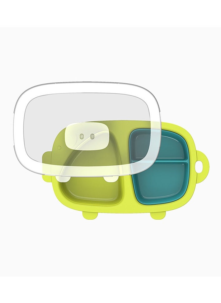 Hogokids - Hogokids Baby Feeding , Food grade Silicone Baby Tableware ,  Baby  Plates Non-Slip Infant Dinnerware , Baby Self Feeding Utensils（Green） - Image 1