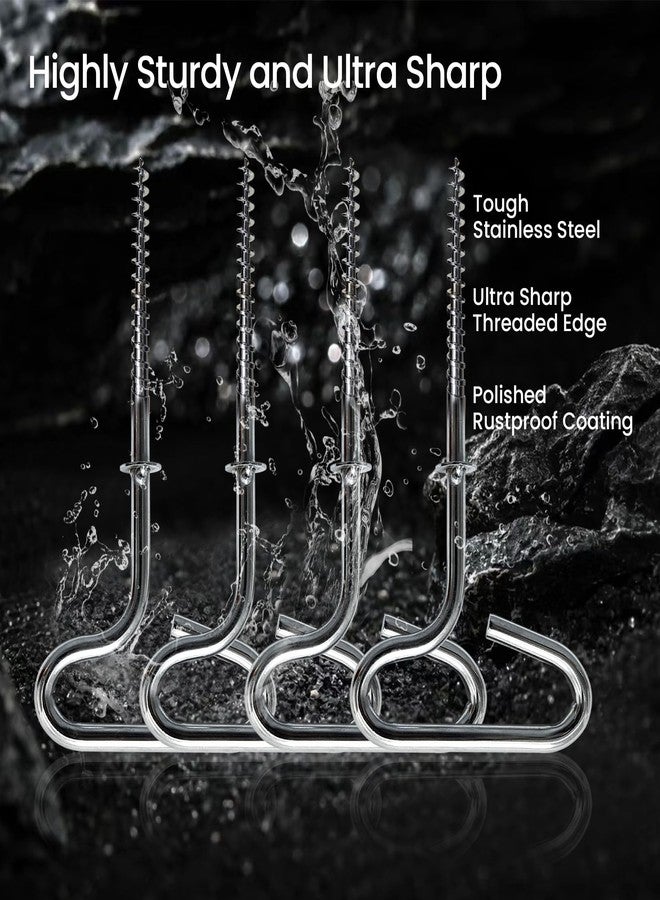Pristis Ice Anchor Tool Kit, Ice Fishing Tent Stakes Nails with Drill Adapter, Stainless Steel Ice Augers Accessories Set, Threaded Equipment with Protective Bag for Setting Up Camping Shelter Shanty - Image 3