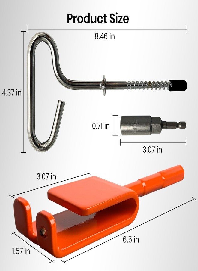 Pristis Ice Anchor Tool Kit, Ice Fishing Tent Stakes Nails with Drill Adapter, Stainless Steel Ice Augers Accessories Set, Threaded Equipment with Protective Bag for Setting Up Camping Shelter Shanty - Image 5