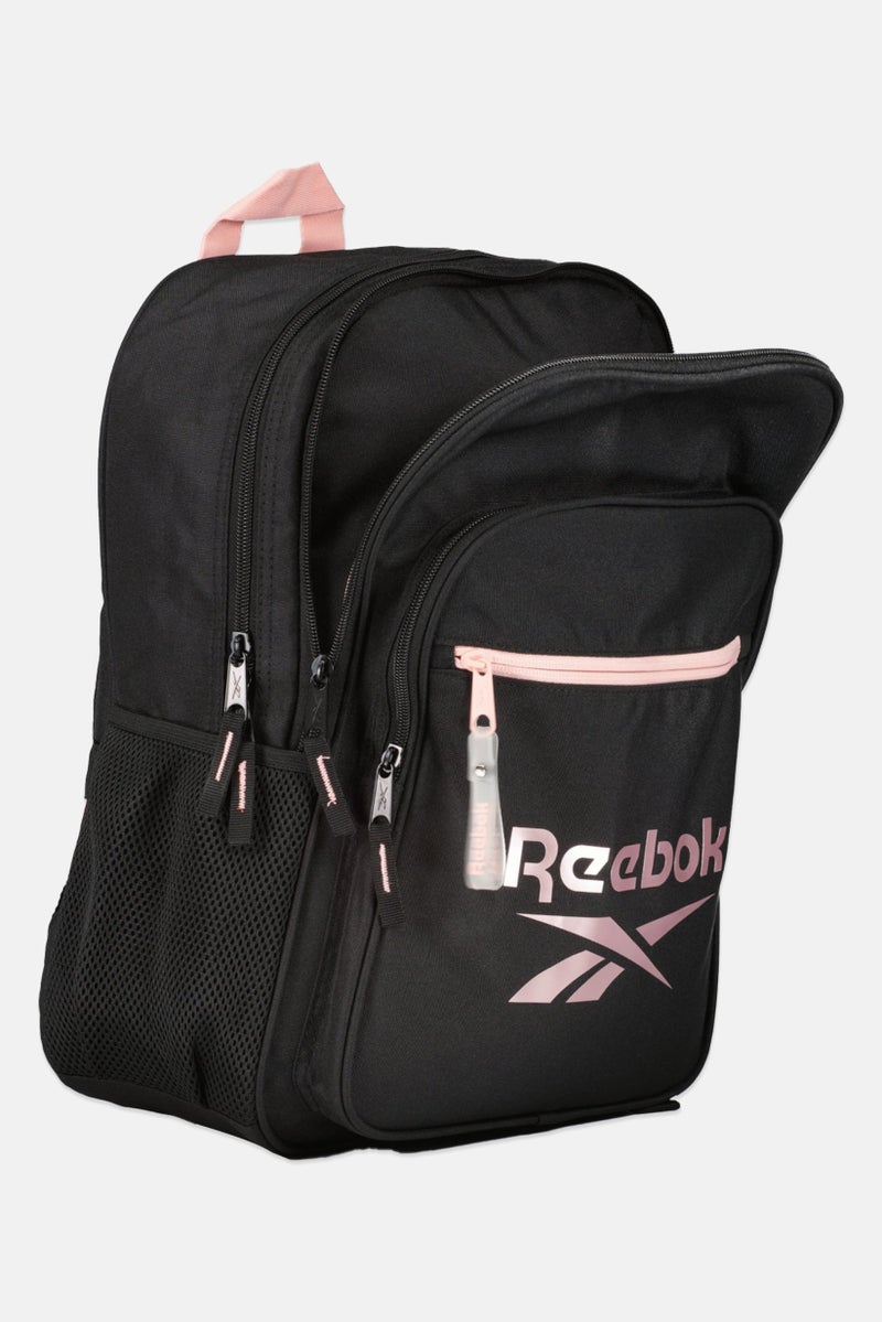 Reebok حقيبة ظهر للرجال بشعار العلامة التجارية، سوداء - Image 3