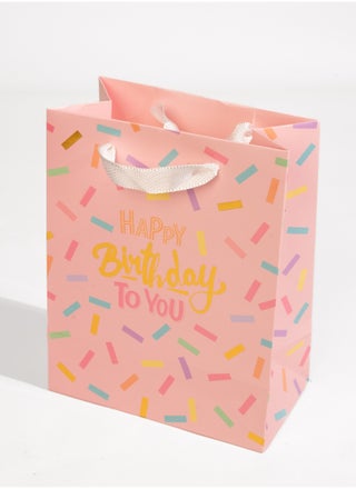 Happy Birthday Pink Medium Gift Bag