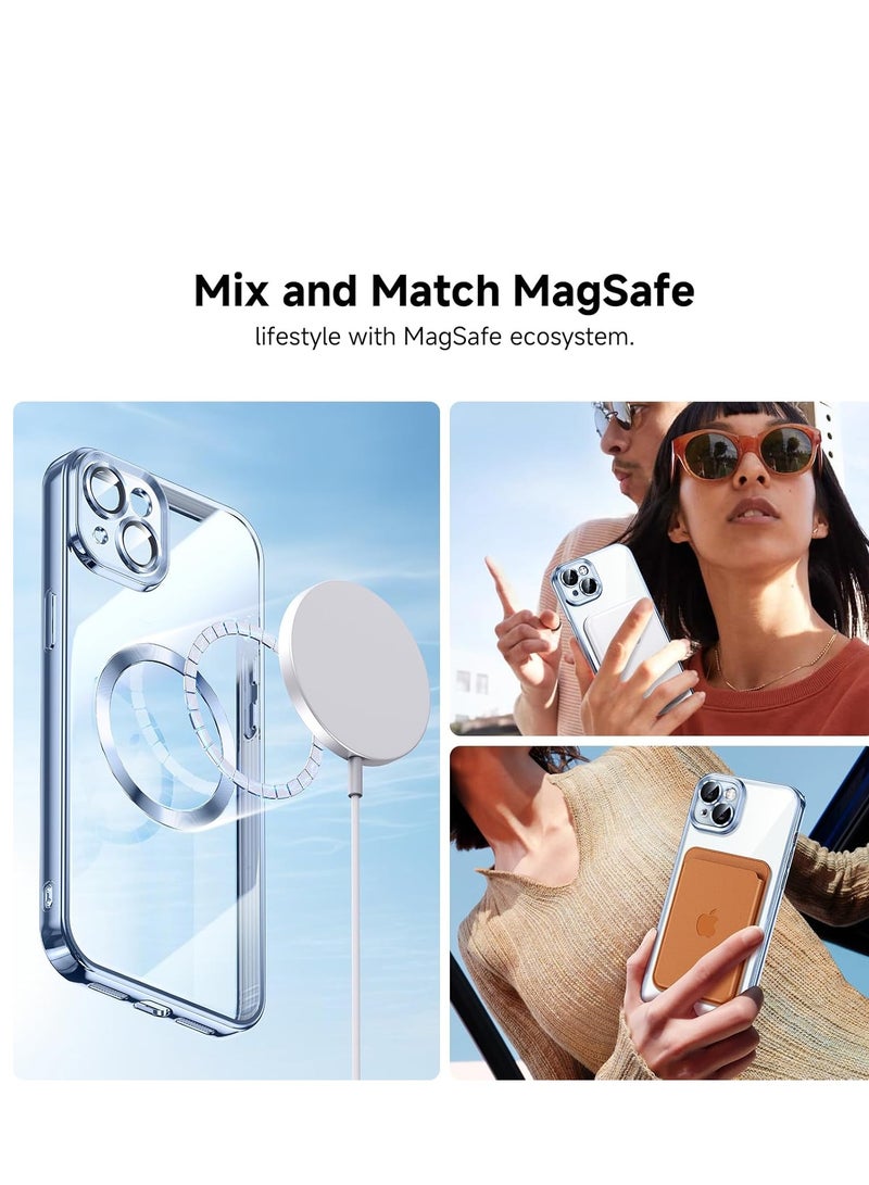 ELTRAZONE iPhone 15 Plus Case with Integrated Camera Lens Protection [TOP N56 Magnets] [Military Grade Drop Protection] for Magsafe Women Men iPhone 15 Plus Cover Case 6.7" Blue - Image 4