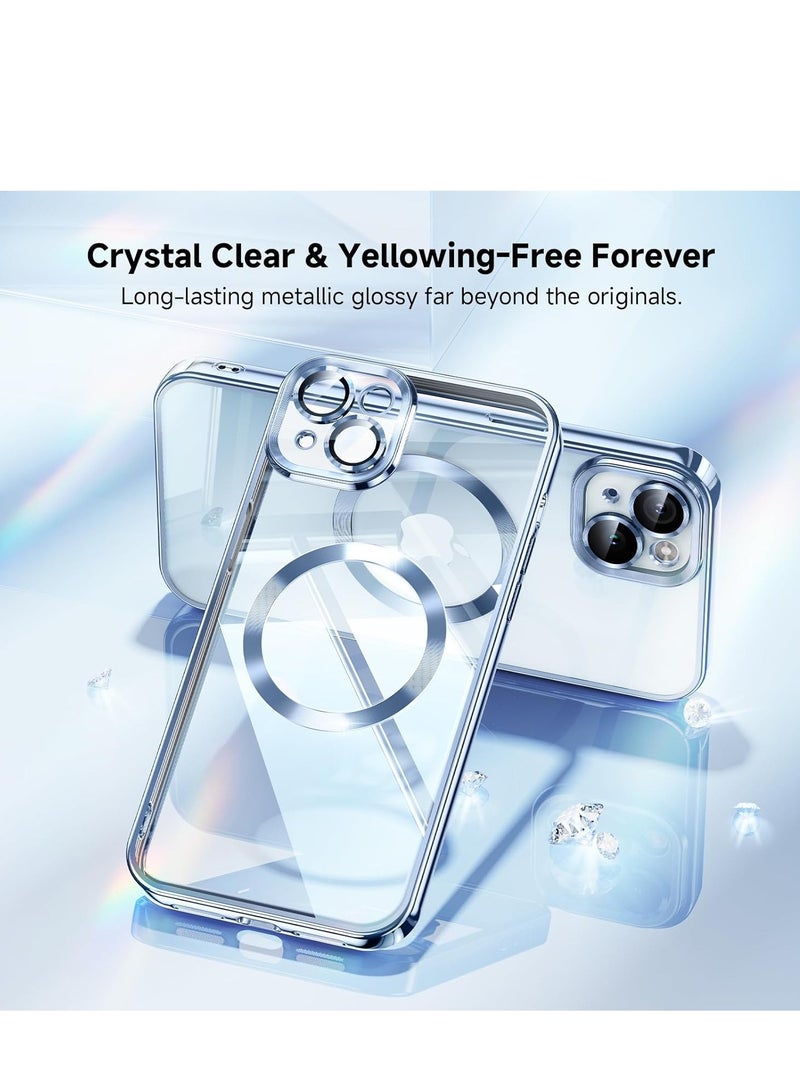 ELTRAZONE iPhone 15 Plus Case with Integrated Camera Lens Protection [TOP N56 Magnets] [Military Grade Drop Protection] for Magsafe Women Men iPhone 15 Plus Cover Case 6.7" Blue - Image 5