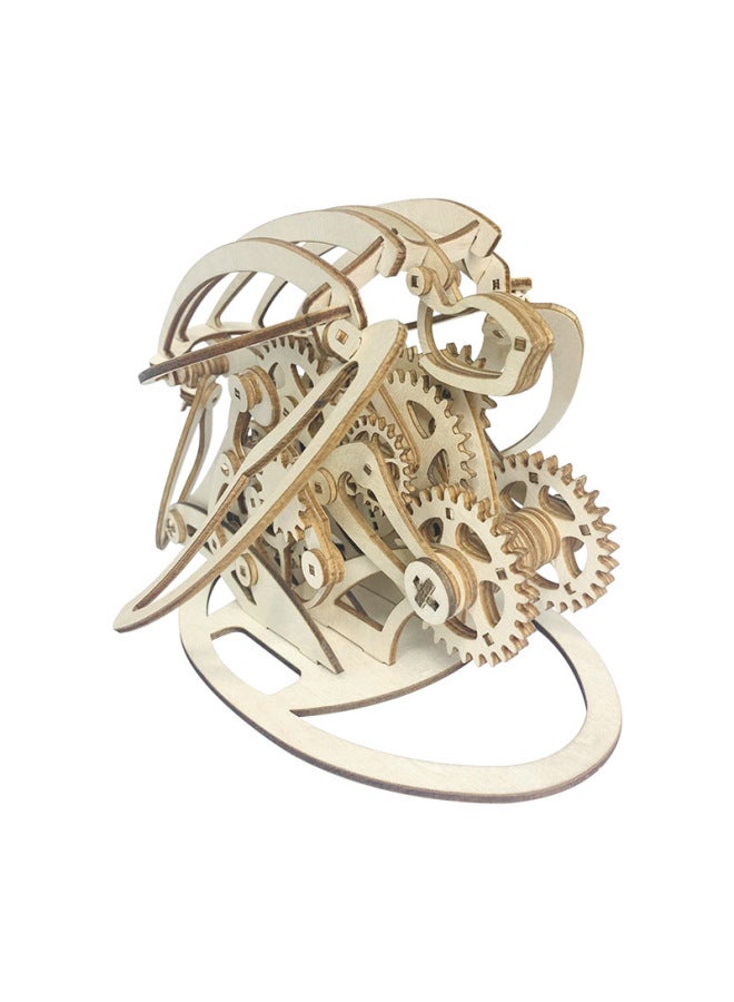 Wooden Mechanical Turtle Model 3D Three-dimensional Puzzle Hand Assembled Toys Creative Crafts Ornaments Holiday Gifts-Color:Customized Puzzle According To Drawings - Image 3