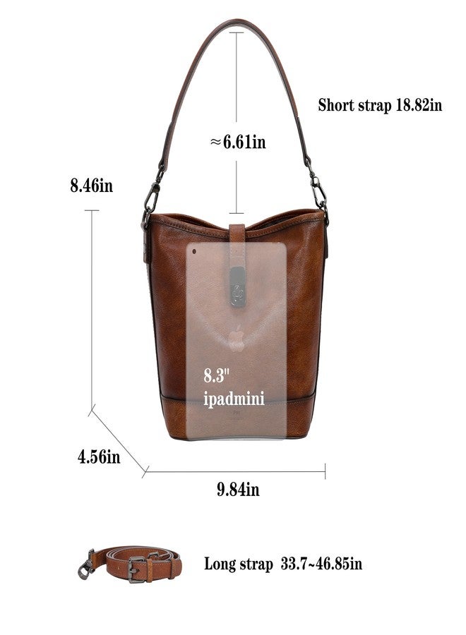 HESHE Shoulder Bag Vintage Women’s Crossbody Handbags Hobo Bag Fashion Satchel Purse Daily Ladies Handbags(Coffee) - Image 4