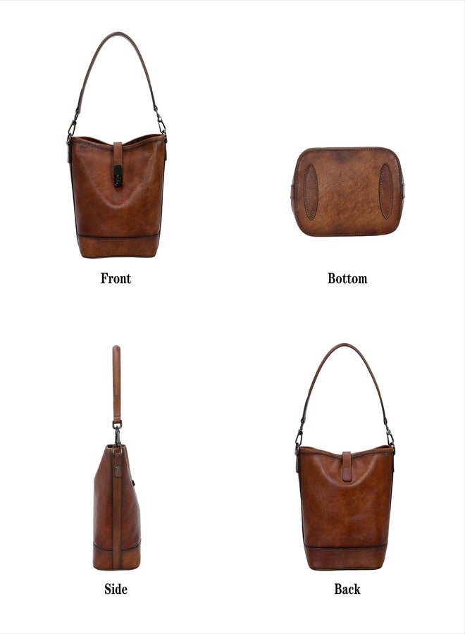 HESHE Shoulder Bag Vintage Women’s Crossbody Handbags Hobo Bag Fashion Satchel Purse Daily Ladies Handbags(Coffee) - Image 5