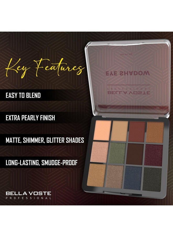 بيلا فوست ظلال العيون الاحترافية - لوحة ألوان ساحرة 12 في 1 | لون طبيعي، غير لامع، لامع | لون غني | تصبغ عالي (Bves103) - Image 2