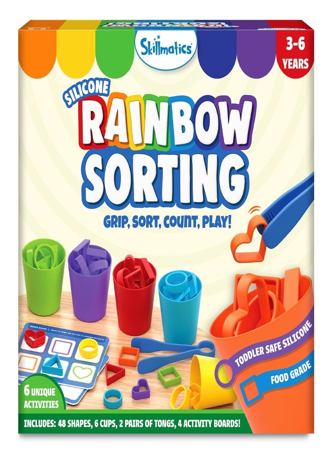 Skillmatics Silicone Rainbow Sorting Board Game - Learning & Educational Toy, Sorting, Counting & Sequencing Skills, Gift for Toddlers & Preschoolers Ages 3, 4, 5, 6 - Image 1