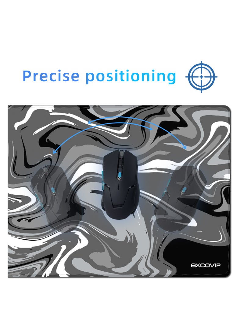 excovip - Extend Large Gaming Mouse Pad XXL,Anti-Skid Mousepad Large Keyboard Mouse Pad Desk Mat with Stitched Edges (900x400mm, Grey&Black) SA0150 - Image 1