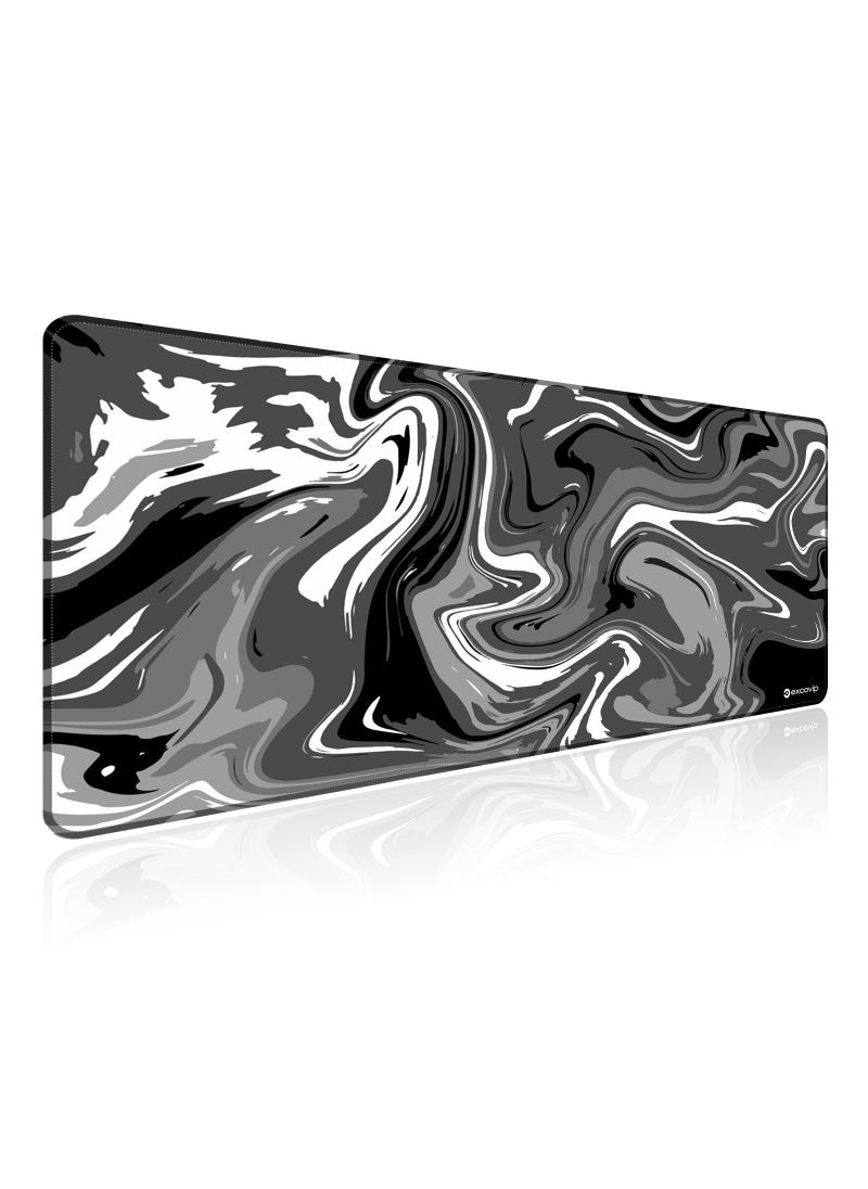 excovip - Extend Large Gaming Mouse Pad XXL,Anti-Skid Mousepad Large Keyboard Mouse Pad Desk Mat with Stitched Edges (900x400mm, Grey&Black) SA0150 - Image 1