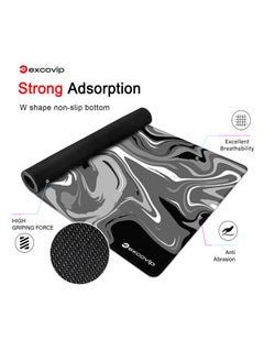 excovip Extend Large Gaming Mouse Pad XXL,Anti-Skid Mousepad Large Keyboard Mouse Pad Desk Mat with Stitched Edges (900x400mm, Grey&Black) SA0150  - Image 5