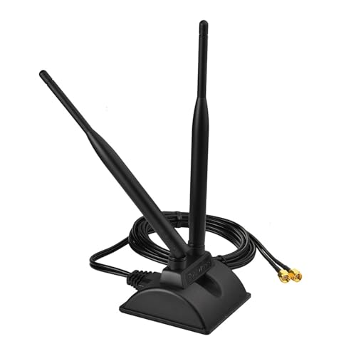 Eightwood 2.4GHz 5GHz Dual Band RP-SMA Male WiFi Antenna + RP-SMA Female Cable 9.8 inch 2-Pack for M.2 NGFF Network Card PC Desktop Computer - Image 4