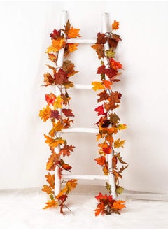 Daytoyz Fall Maple Garland - 5.9ft/Piece Artificial Fall Foliage Garland Colorful Autumn Decor for Home Wedding Party  - Image 2