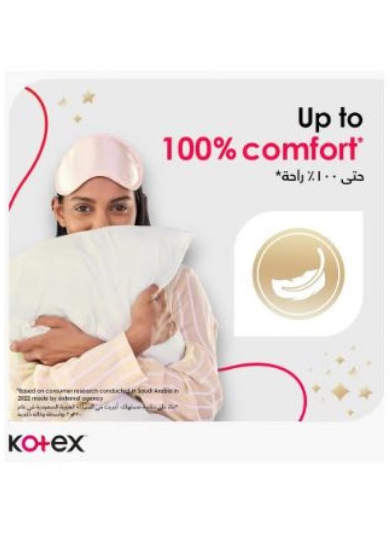 Kotex Maxi Thick Night Size Sanitary Pads with Wings - 16 Pieces - Image 2