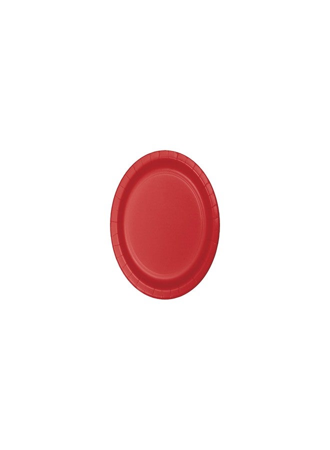 Creative Converting 75-Count Value Pack Paper Dessert Plates, Classic Red - - Image 1