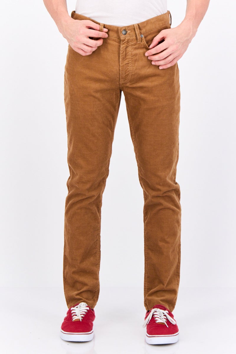 GANT Men Hayes Mid Rise Corduroy Pants, Brown - Image 1