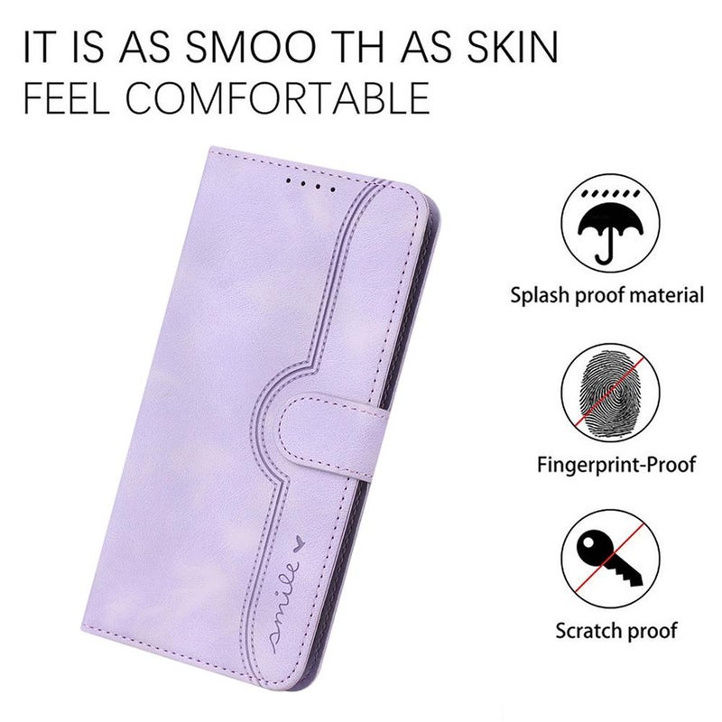 erorex For Motorola Edge 60 Pro  Pattern  Feel Leather Phone Case(Purple) - Image 5