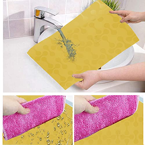 E-Retailer® Waterproof PVC Refrigerator Drawer Mat/Multipurpose Mat/Fridge Mats Set of 4 Pcs (Color-Yellow, Size-17.5X11.5 Inches) - Image 4