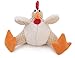 goDog Checkers Fat Rooster Squeaky Plush Dog Toy Chew Guard Technology White Small - Image 3