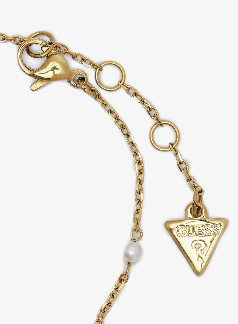 GUESS Heart & Pearls Chain Bracelet - Image 3