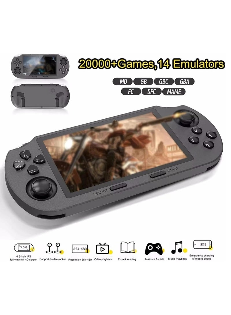 مجموعة وحدة تحكم ألعاب PSP المحمولة عالية الدقة مقاس 4.5 بوصة، مع أكثر من 20000 لعبة أركيد كلاسيكية قديمة، وألعاب محاكاة متعددة عالية الدقة، ووحدة تحكم فيديو قديمة  - Image 2