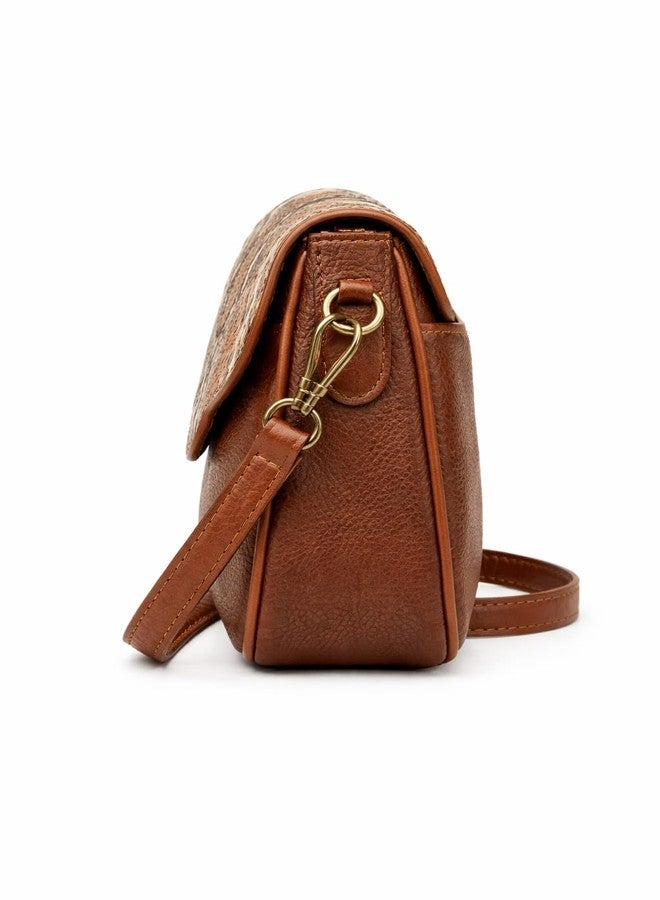 HaveGlam Snake Print Crossbody Sling Bag with Adjustable Strap for Daily Use, Travel & Shopping, Phone Purse with Adjustable Strap - Lightweight Casual Trendy Bag for Ladies & Girls (Brown) - Image 3