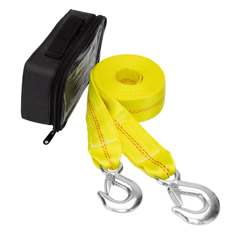 Tow Strap with Hooks 2 Inch x 20 Foot 20000 lbs Capacity Tow Rope Heavy Duty Emergency Towing Straps for Vehicles Cars Trucks ATV for Roadside Recovery not for OffRoad Recovery