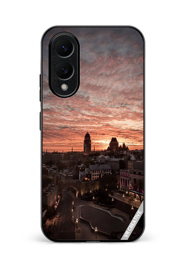 VR CREATIVE Protective Case Cover For Samsung Galaxy S25 Edge Quebec City Design Multicolour