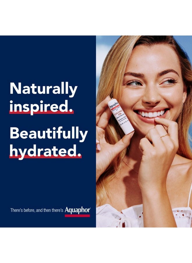 Aquaphor - Aquaphor Naturally Inspired Lip Repair Stick with Coconut Oil and Natural Shea Butter, Hydrating Lip Balm Stick Immediately Relieves Dryness and Soothes Chapped Lips, 0.17 Oz Stick, Pack of 3 - Image 1
