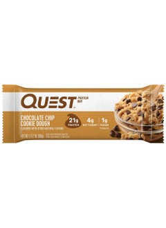 QUEST NUTRITION Protein Bar, Chocolate Chip, 1 Bar, 21g Protein, Low Calories 